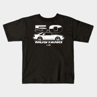 Foxbody 5.0 Ford Mustang Side LX HATCH Kids T-Shirt